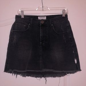 ONE TEASPOON 2020 MINI SKIRT - High Waisted - size 28 - black denim
